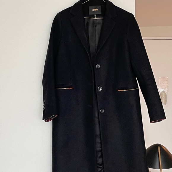 Maje Jackets & Blazers - MAJE - Black Wool Coat